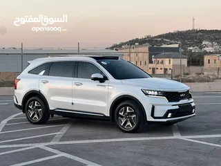  6 كايا سورينتو 2022 /فل الفل  فتحة سقف بانوراما  2x4 ///240Hp بنزين + كهرباء  ( Haybrid) 1600cc