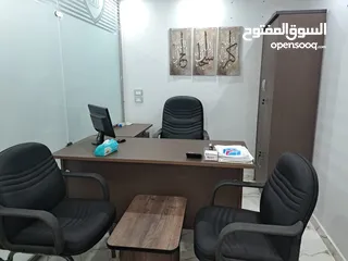  3 مكتب 150م مفروش بمحطة الرمل فيو بحر