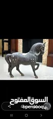  2 جميل جدا  من البرونز حصان فارسي ثقيل شغل ونقش يدوي قطعه قديمه فاخرة جدا