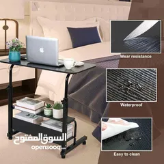  5 طاولة لابتوب خشبية بتصميم عصري ومتين سطح واسع يكفي لابتوب، دفتر محاضرات، كتب وأقلام وحتى فنجان قهوة