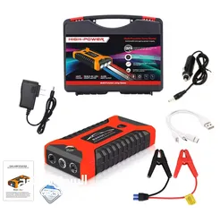  9 باوربانك طوارئ 12 فولت لتشغيل المركبات المتعددة وشحن الموبايل 12v emergency car jump starter