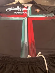  3 Ronaldo 7 Portugal Black Football Team Jersey men