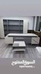  2 مكتب اداري 160*80 مع جانبية وطاولة وسط تفصيل خشب مستورد بسعر المنصع واعلى جودة وأقل الاسعار