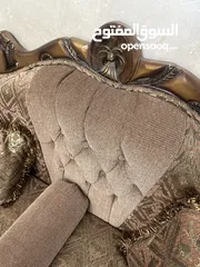  9 طقم كنب 9 مقاعد مستعمل بحالة جيدة + طقم طاولات سوكريت