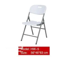  3 FIBRE FOLDING TABLES AND CHAIR