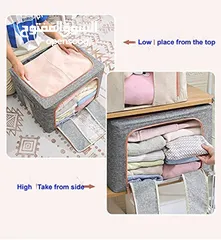  15 شنط تخزين صناديق ترتيب الملابس عدد 3 حجم كبير صناديق تخزين ملابس - Clothes Organiser صندوق تخزين قما