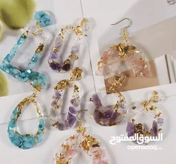  10 Hand made resin earrings,pendants