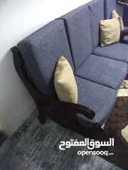  1 طقم موريس 7 مقاعد ثلاثيه واربع مفردات بحاله ممتازه