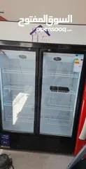  2 ثلاجه عرض باب عدد ،2 مغلق توفير كهرباء بحالة ممتازة