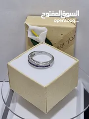  5 خواتم فضة 925 مع احجار كريمه مميزة