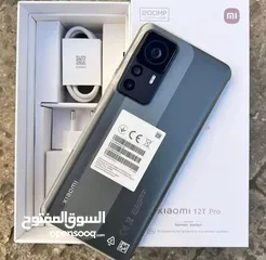  1 اخو الجديد شاومي 12T pro 5G رام 12 اساسي جيجا 256 أغراضة الأصلية شاحن 120 واط والكرتونه متوفر توصيل