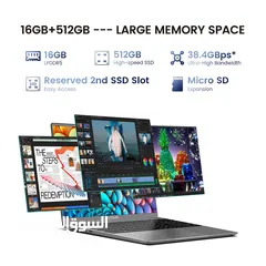  4 ‎لابتوب TECLAST F16pro جديد غير مستخدم ، وندوز 11 برو رام 16 نوعية DDR5 ، السعر 390وبيه مجال بسييط