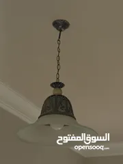  2 ثريا  برونز مع زجاح