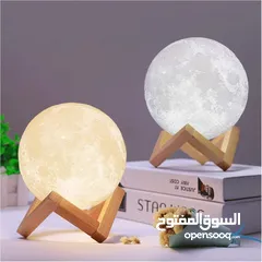  11 مجسم القمر المضيء moon light مع ريموت ديكور اضائه منظر يضئ الوان القمر اجمل هديه هدايا قمر اضائه