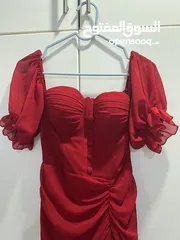  2 فستان احمر طويل