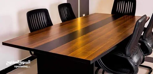  5 ترابيزة اجتماعات (خشب زجاج مودرن كلاسيك اثاث مكتبي) -meeting table