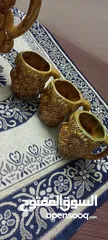  4 طقم ابريق و 6 كاسات فخار انتيك
