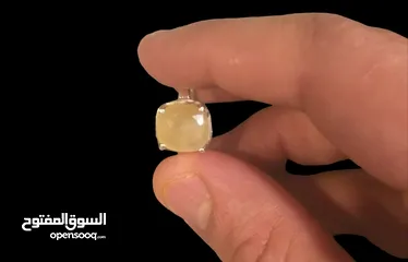  1 خاتم ياقوت أصفر سريلانكي غير معالج مع شهادة المختبر natural untreated srilankan yellow sapphire ring