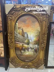  1 لوحة رسم يدوي مع اطار ذهبي