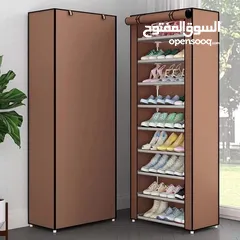  2 بتجنن خزانة احذية  9 رفوف هيكل معدني قوي تتسع ل 27 زوج من الاحذية