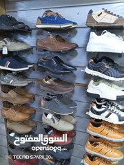  7 شروة محل كامل ستوكات جديد بضاعة مميزة للعيد أحذية رياضية رجالي ستاتي اطفال ماركات وغير ماركات