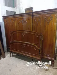  5 غرفه نوم خشب زان كامله دولاب عرض 250 ارتفاع 2 متر 2 كومودينو وتسريحه بالمرايه مكسوره وسرير 150كامل