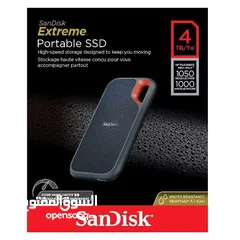  1 Sandisk 4tb extreme portable ssd