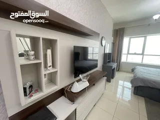  3 استديو للاجار الشهري شامل الفواتير مع باركن خاص الشقه والعفش جديد بالكامل