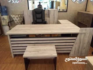  21 مكتب قياس 160*80 مع جانبيه وطاولة وسط خشب لامينت مستورد بسعر المصنع تفصيل جميع الموديلات جميع المقاس