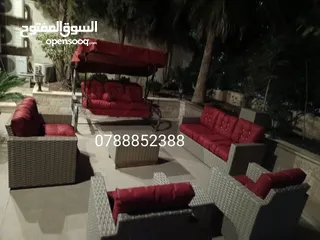  26 مرجيحة 3مقاعد مرجيحه عش بلبل طقم رتان طقم خارجي طقم حدائق كرسي بحرعضم كراسي تشميس كراسي بلاستك طاولة