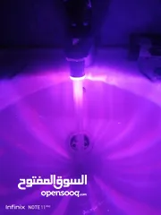  3 بثلاث دانير فقط 3د  رأس حنفيه مضيئ و مفلتر و موفر و مقوي ضخ الماء