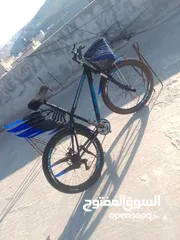 13 بيع بسكليت بحاله جيده جدااا اللون اسود وازرق واضح بالصوره غيارات شغاله وبرك شغال 100%