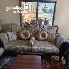 1 طقم كنب خشب سويد تفصيل مستعمل للبيع بسعر 250