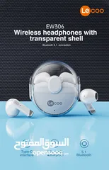  14 سماعات اذن اصلية من ليكوو بلوتوث عالية الجودة Lenovo Lecoo EW306 Earphone HD Audio