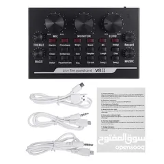  4 كرت صوت خارجي احترافي V8 2 Soundcard