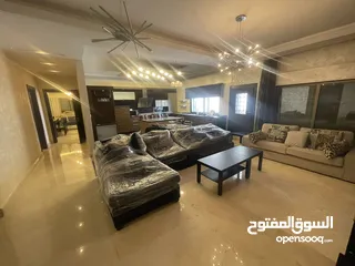  13 شقة ارضية مفروشة في - عبدون - اربع غرف و فرش فاخر و ترس و كراج (6748)