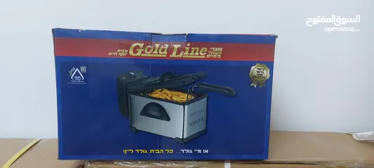  3 شيبسر كهربائي براند gold line  مقاوم لصدأ سعة 2 لتر