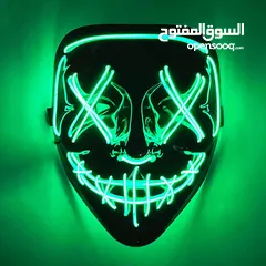  2 Halloween led neon mask