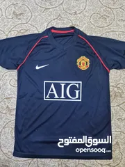  1 تيشيرت رياضة مانشستر يونايتد 2008 كرسيتيانو رونالدو لون اسود الدوري الانجليزي جديد