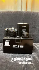  1 Canon R8 mirrorless camera with rf50mm 1.8 and ef adapter