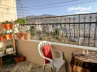  6 شقة مفروشة للايجار مع مكيف اطلالة رااائعة على نابلس
