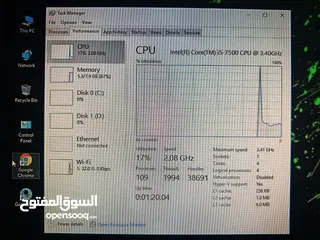  9 Core i5-7500 @3.40GHz Ram8G SSD 256G أقر الوصف