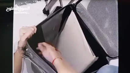  21 Pet bag trolley  حقيبة مع عجلات للكلاب الصغيرة والقطط لون اسود مع عجلات