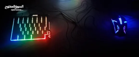  6 كيبورد و ماوس rgb و محول و ماوس باد