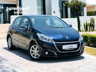  3   PEUGEOT 208 2019  GCC SPECS   HATCHBACK  MINT CONDITION   0% DOWNPAYMENT