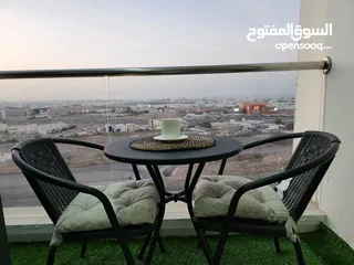  5 شقة "الجُمان" بوشر  بإطلالة ساحرة على  المدينة والبحر    Flat For daily rent, with a fantastic view