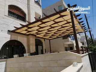  5 تفصيل وتركيب معرشات خشب براجولات مع اشرعه
