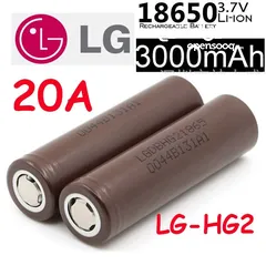  1 بطاريات 3.7 فولت LG الأصلية 3.7Volt Batteries (بطاريتين مع بعض)