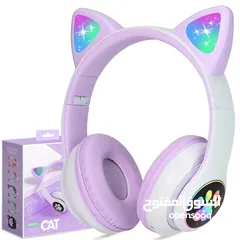  4 Cat Ear Headphone Bluetooth 3.5 Stereo Headset, STN-28 Audio Device, Noise Canceling and Microphone.