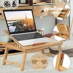 3 LAPTOP TABLE  طاولة لابتوب خشب, معدن  قابلة للتعديل بشكل مريح